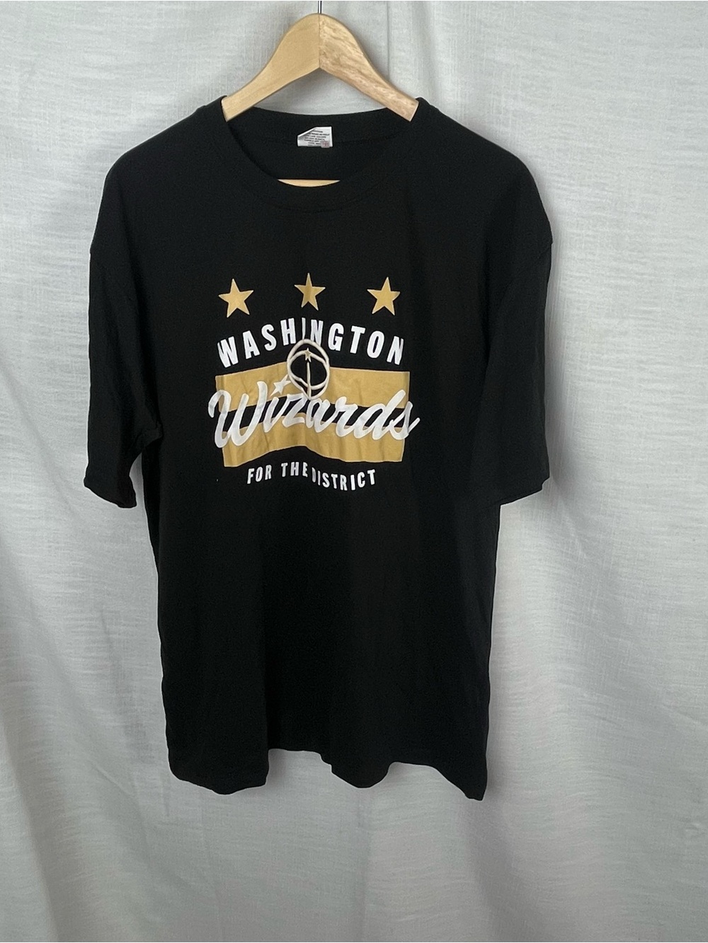 NEW Washington Wizards Black Official Graphic Tee 100% Cotton Size XL
